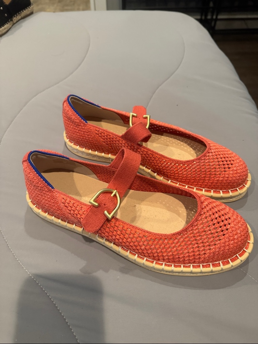 NWOB Rothy’s Knit Mary Jane Espadrille Flats in Starfish